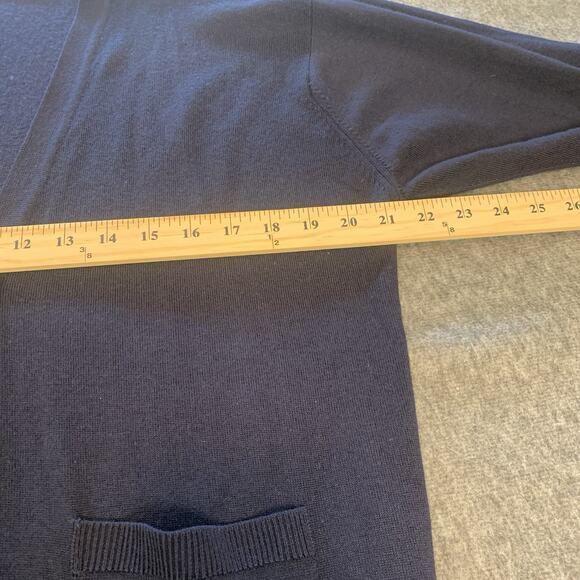 Vtg Pringle of Scotland Sweater Mens 44 Large Cardigan Blue 100% Lambswool - Picture 10 of 11